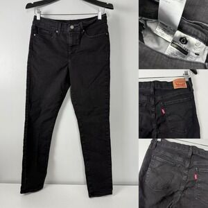 EUC‎ Levi's 511 Slim Tapered Jeans BLACK Mens tag=29x28 Red Tab